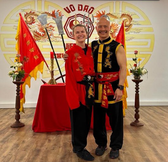 unsere neue Vo-Dao-Meisterin mit Großmeister Chu Tan Cuong